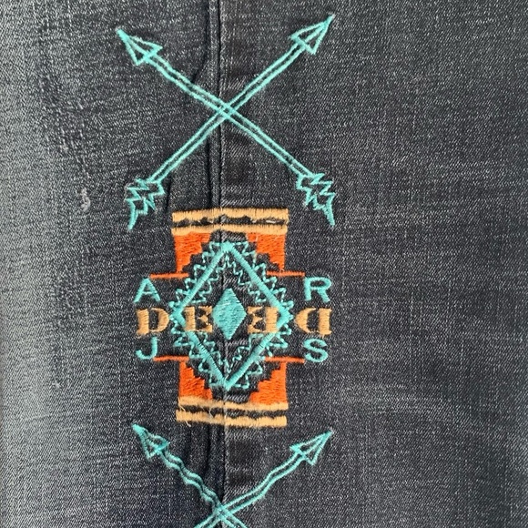 Flamingal Dark Wash Denim Jeans Curvy Fit NWT - L - Picture 7 of 11